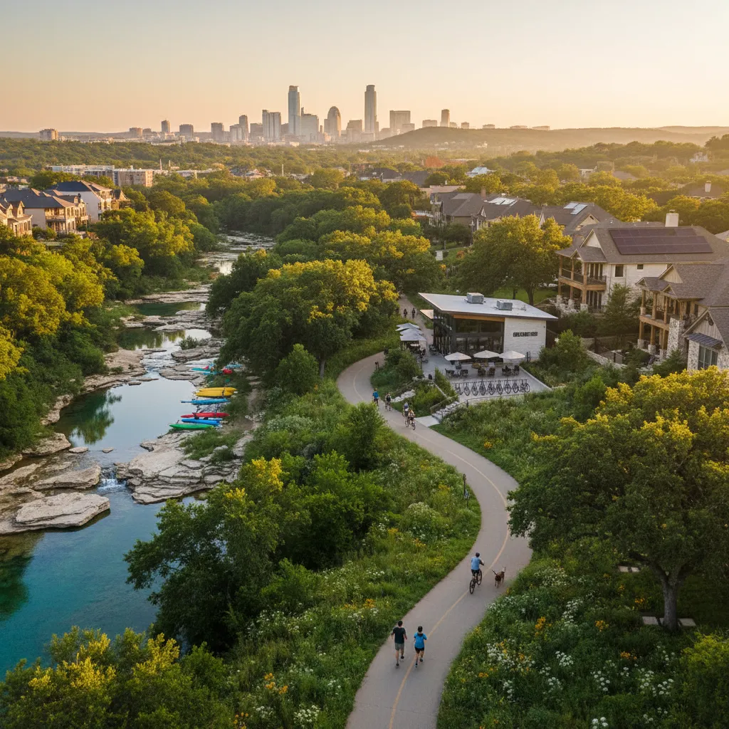 Best Austin Neighborhoods for Outdoor Enthusiasts neighborhoods in Austin Texas showing recommended community lifestyle