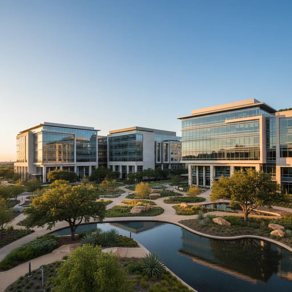 Amazon Austin in Austin — Technology & Logistics corporate campus with modern office architecture