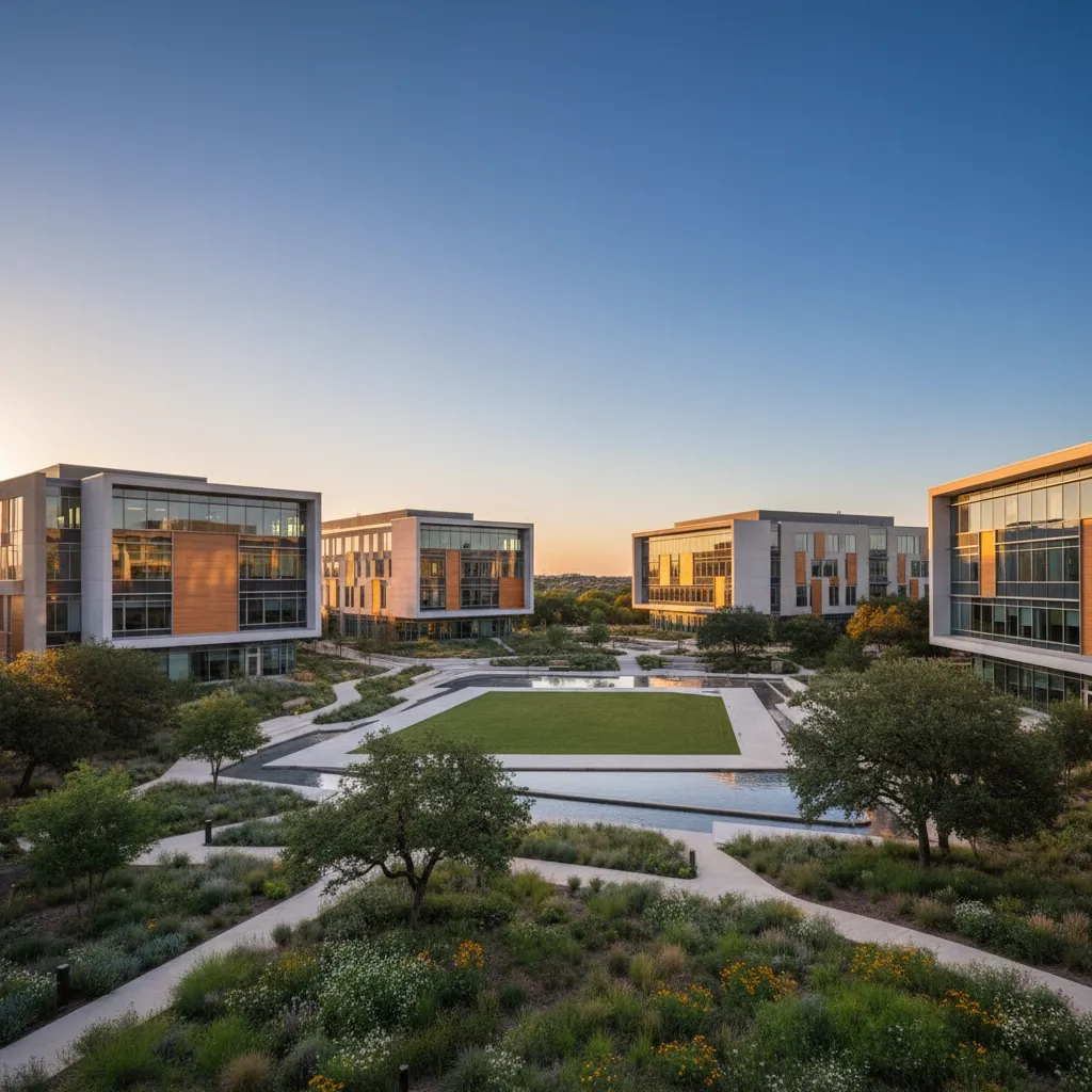 U.S. Army Futures Command in Austin — Defense & Government corporate campus with modern office architecture