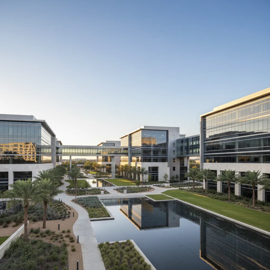 Charles Schwab in Austin — Financial Services corporate campus with modern office architecture
