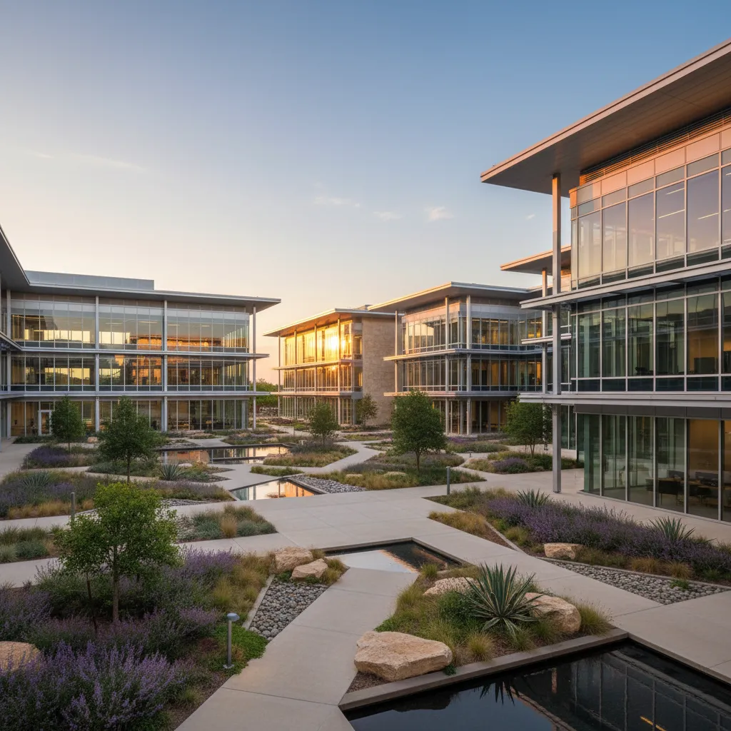 Meta in Austin — Technology corporate campus with modern office architecture