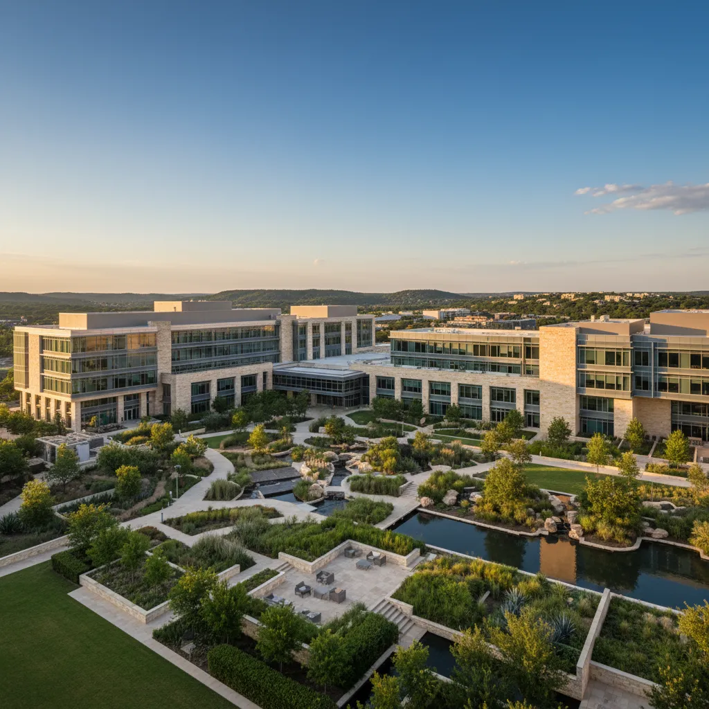 St. David's HealthCare in Austin — Healthcare corporate campus with modern office architecture