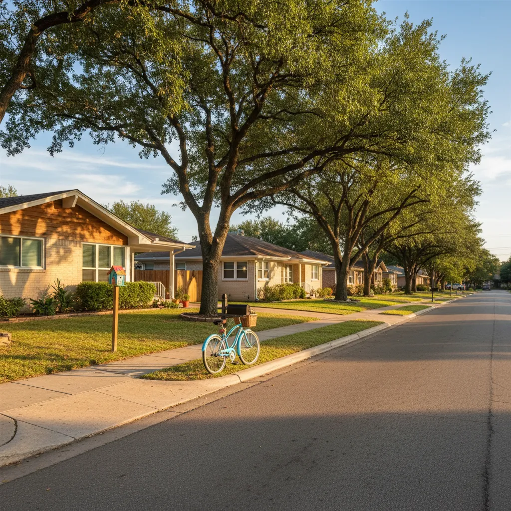Brentwood neighborhood in Austin Texas showing local streetscape and community character