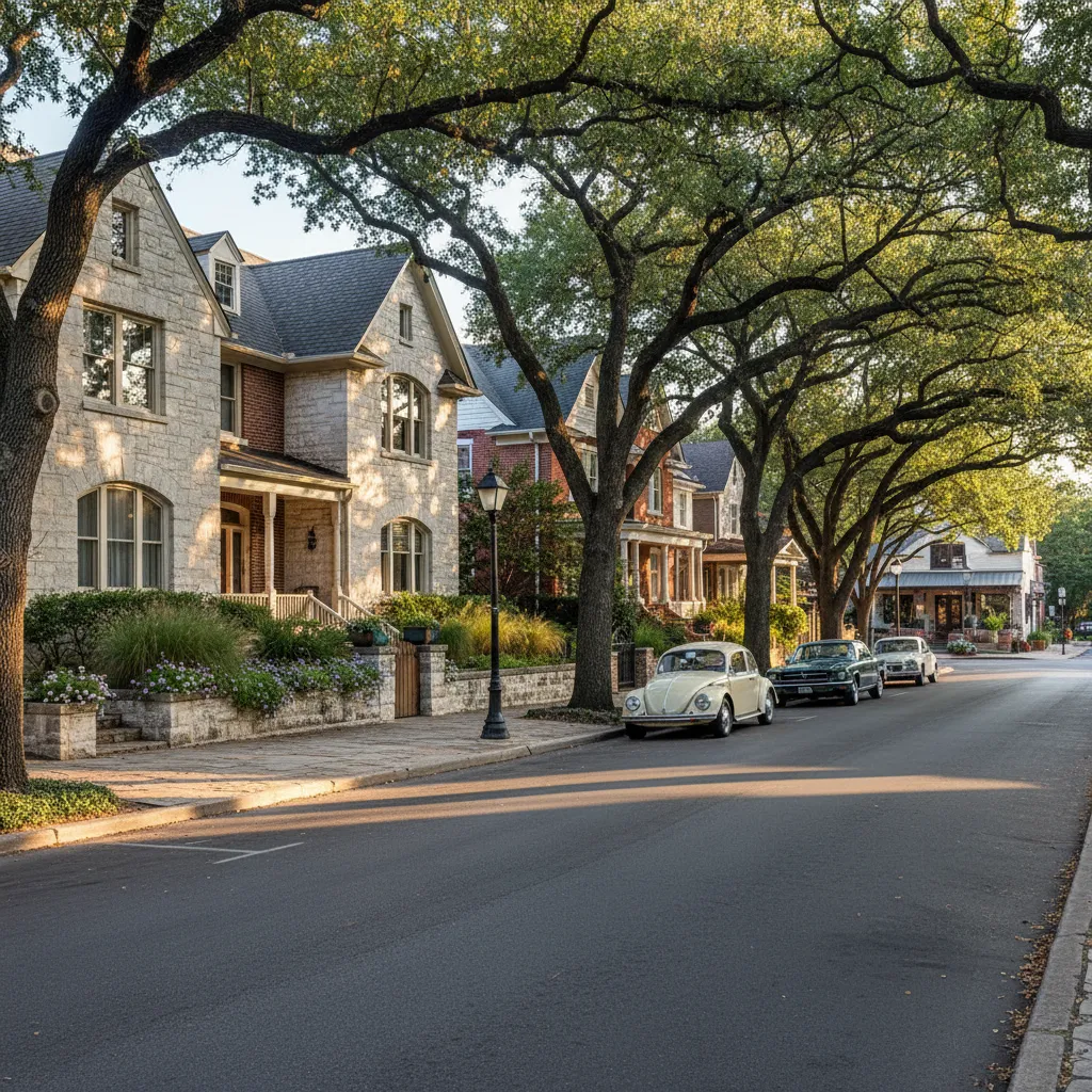 Clarksville neighborhood in Austin Texas showing local streetscape and community character