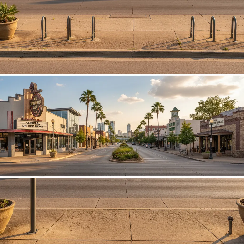 South Lamar neighborhood in Austin Texas showing local streetscape and community character