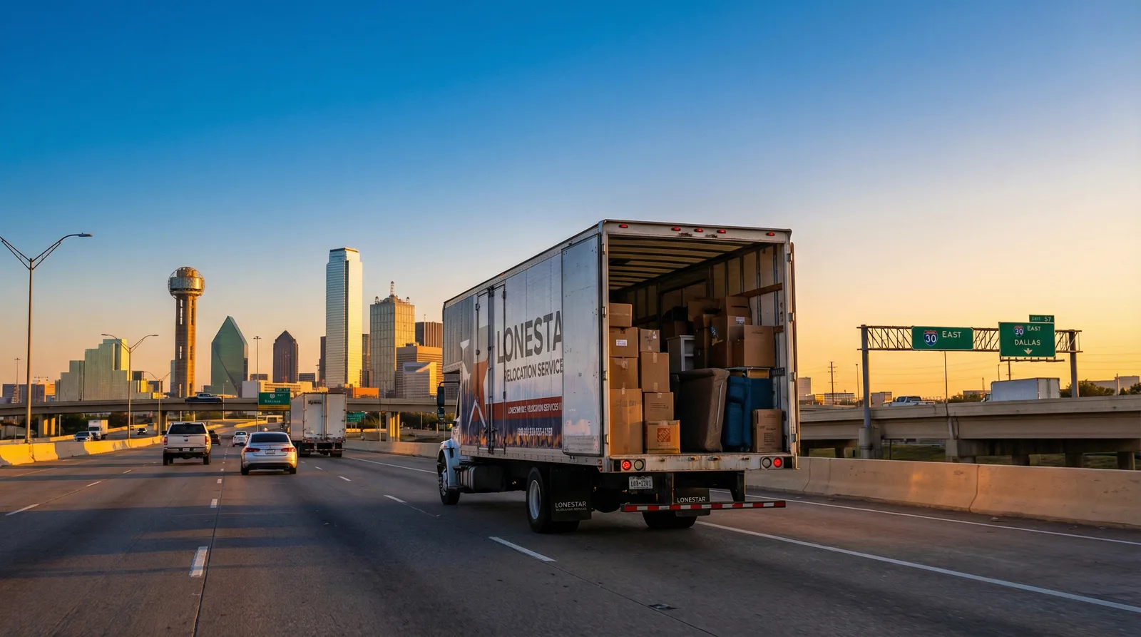Moving cost estimator concept for Dallas Texas