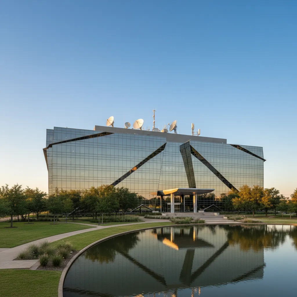 AT&T in Dallas — Telecommunications corporate campus with modern office architecture