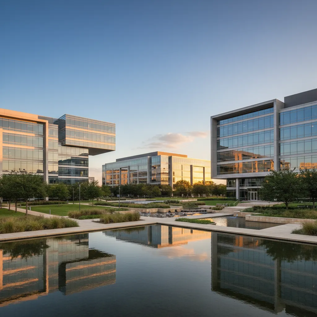 BNSF Railway in Dallas — Transportation/Logistics corporate campus with modern office architecture