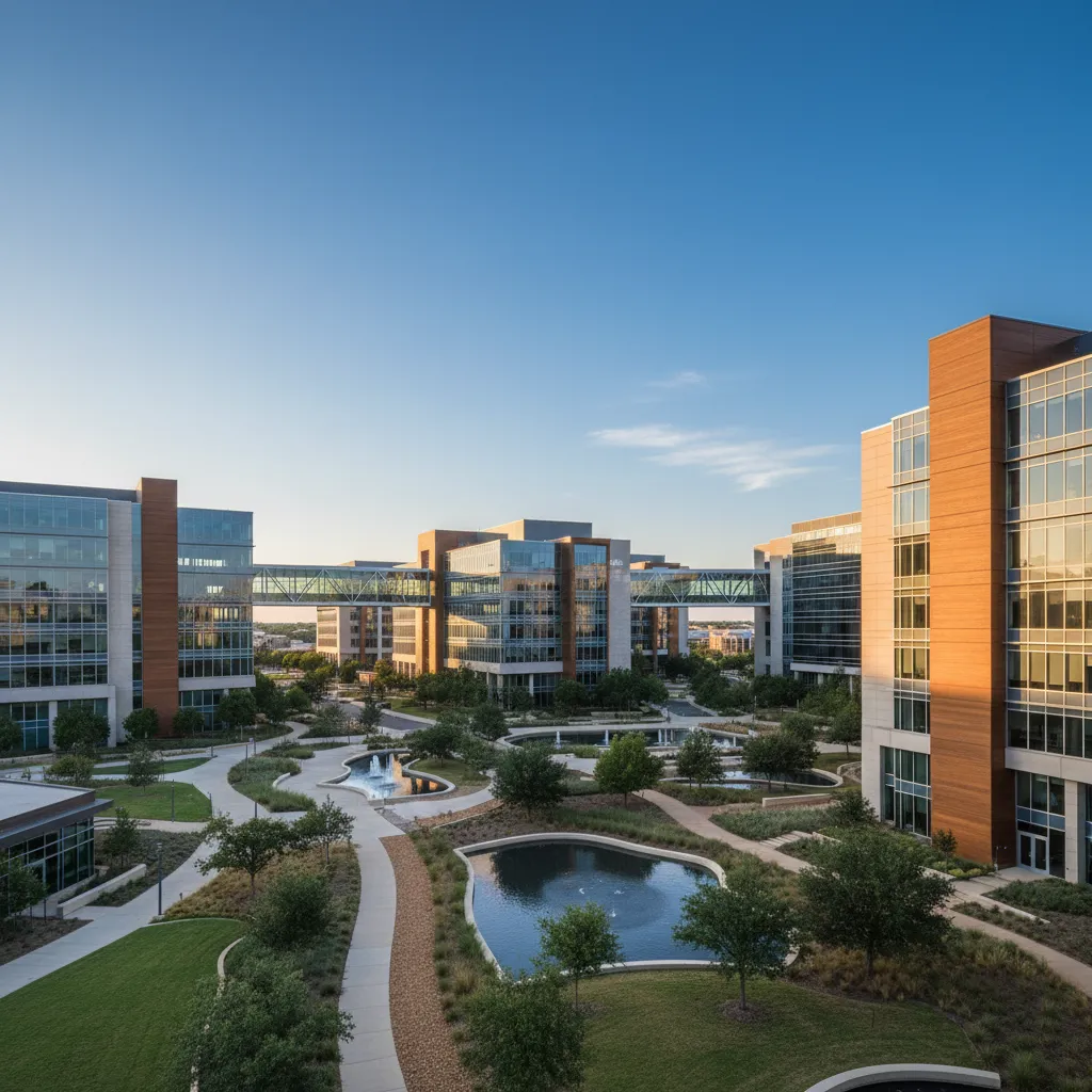 CBRE Group in Dallas — Real Estate corporate campus with modern office architecture