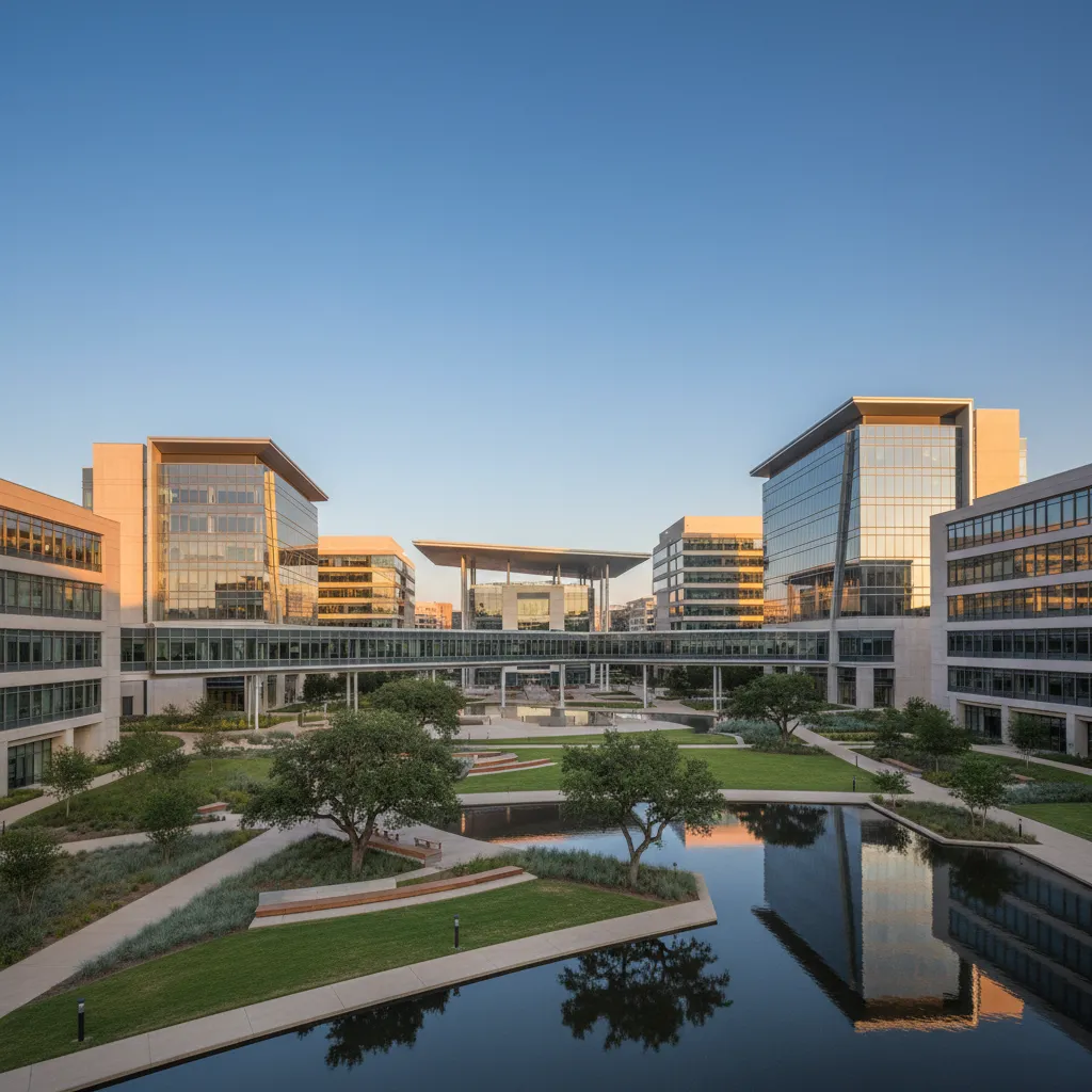 Celanese Corporation in Dallas — Chemicals/Manufacturing corporate campus with modern office architecture