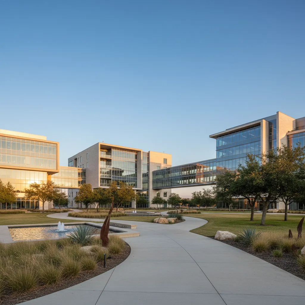 Liberty Mutual Insurance in Dallas — Insurance corporate campus with modern office architecture