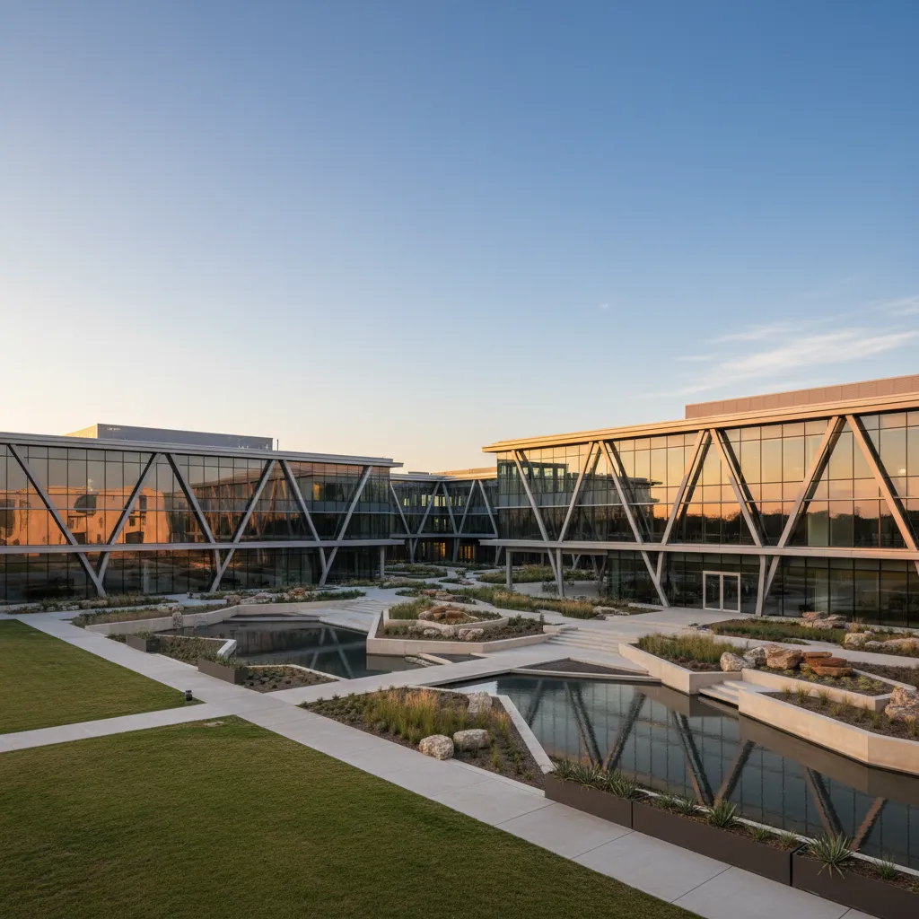 Match Group in Dallas — Technology corporate campus with modern office architecture
