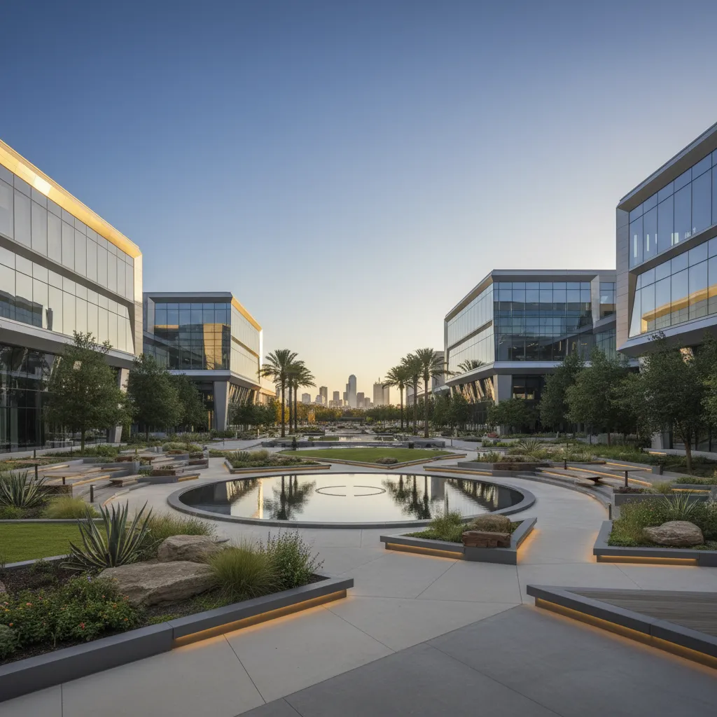 Meta in Dallas — Technology corporate campus with modern office architecture