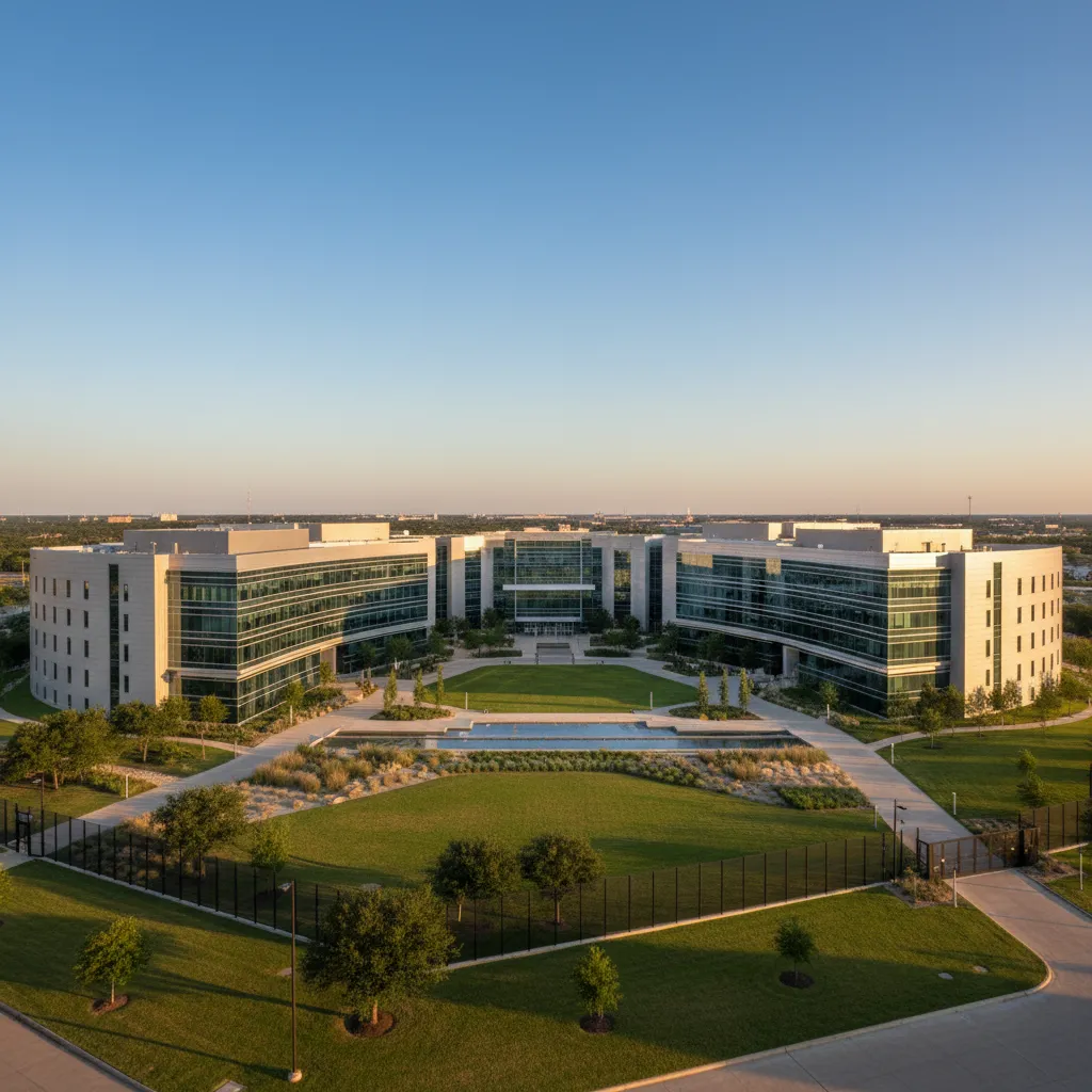 Raytheon in Dallas — Defense corporate campus with modern office architecture