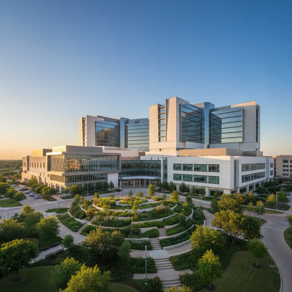Tenet Healthcare in Dallas — Healthcare corporate campus with modern office architecture