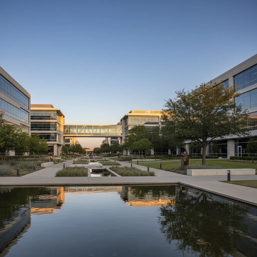 UT Southwestern Medical Center in Dallas — Healthcare/Research corporate campus with modern office architecture