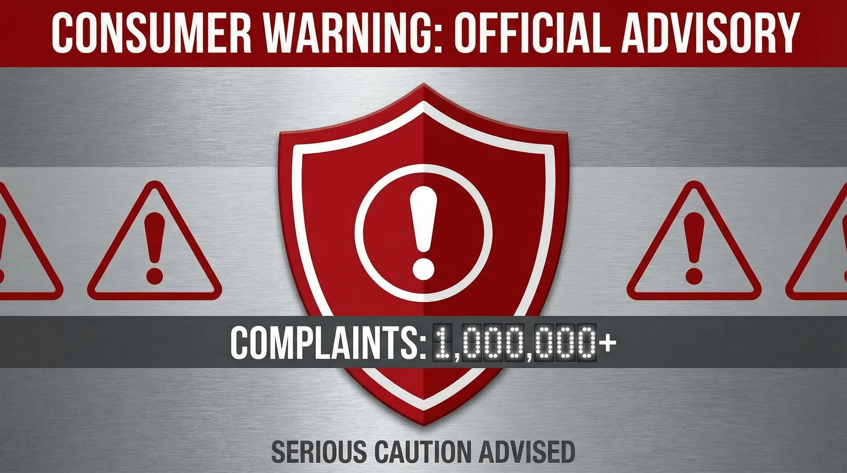 All My Sons Moving and Storage warning card with documented complaint history