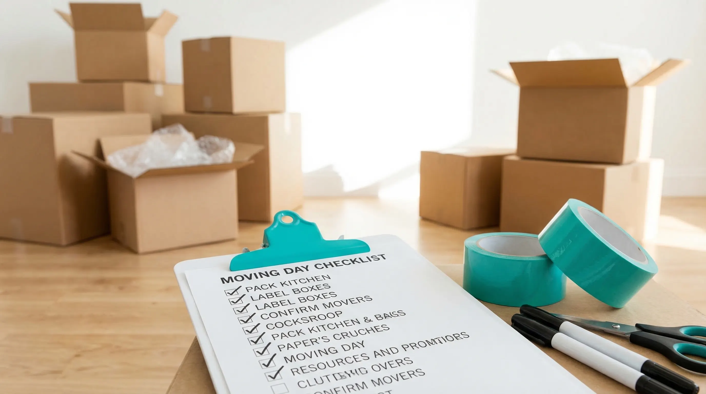 Dallas moving checklist timeline: 8 weeks before through moving day