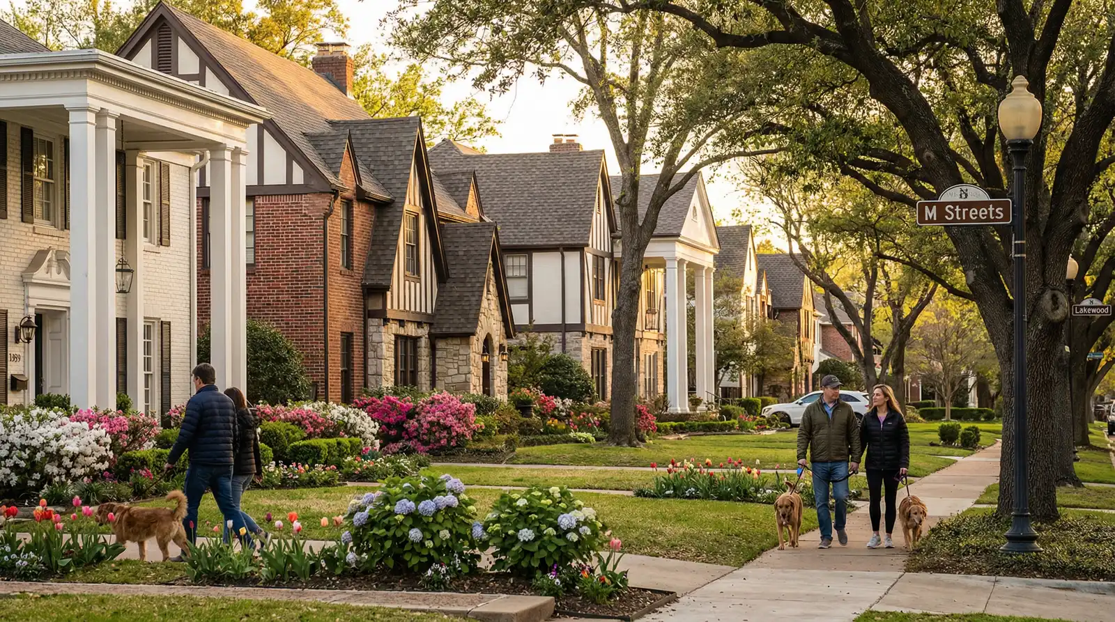 M-Streets Dallas charming Tudor and Colonial Revival homes on tree-canopied residential streets