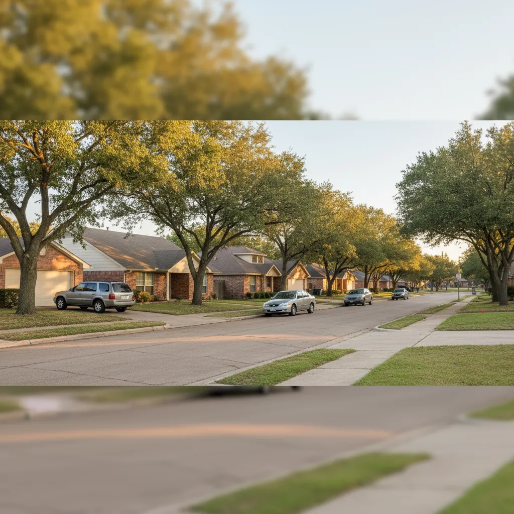 Pleasant Grove neighborhood in Dallas Texas showing local streetscape and community character