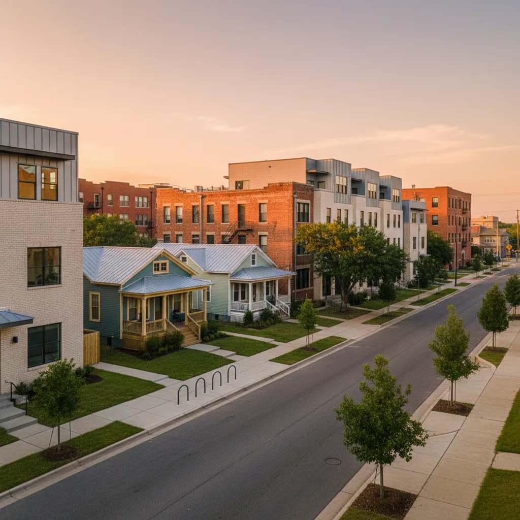 South Dallas neighborhood in Dallas Texas showing local streetscape and community character