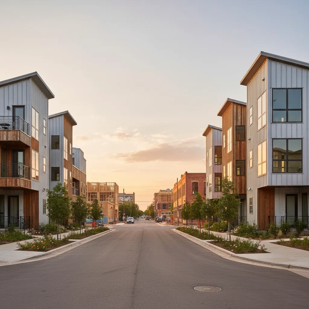 West Dallas neighborhood in Dallas Texas showing local streetscape and community character