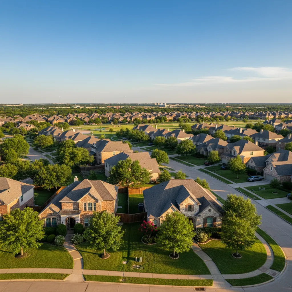 DeSoto suburb near Dallas Texas with tree-lined streets and family-friendly homes