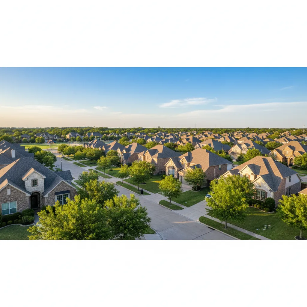 McKinney suburb near Dallas Texas with tree-lined streets and family-friendly homes