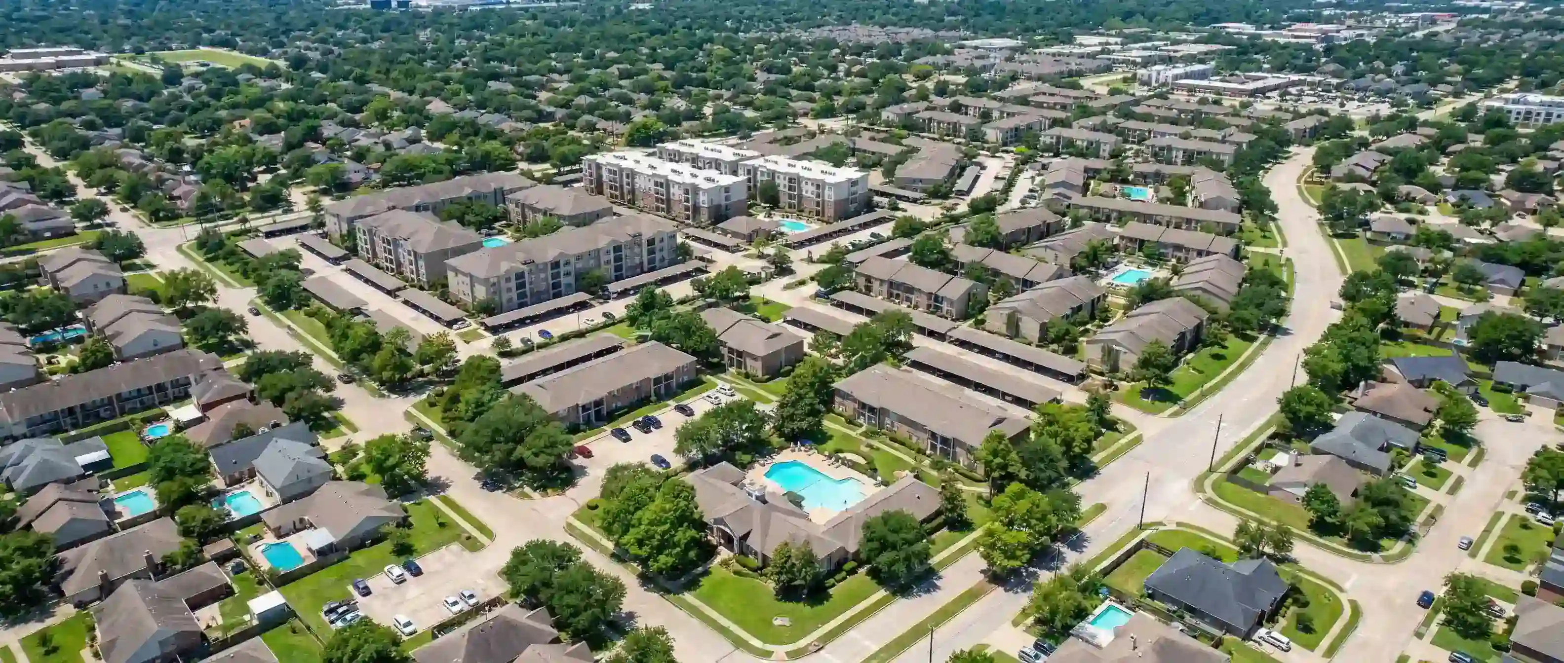 Houston neighborhoods map showing apartment availability and seasonal rent trends