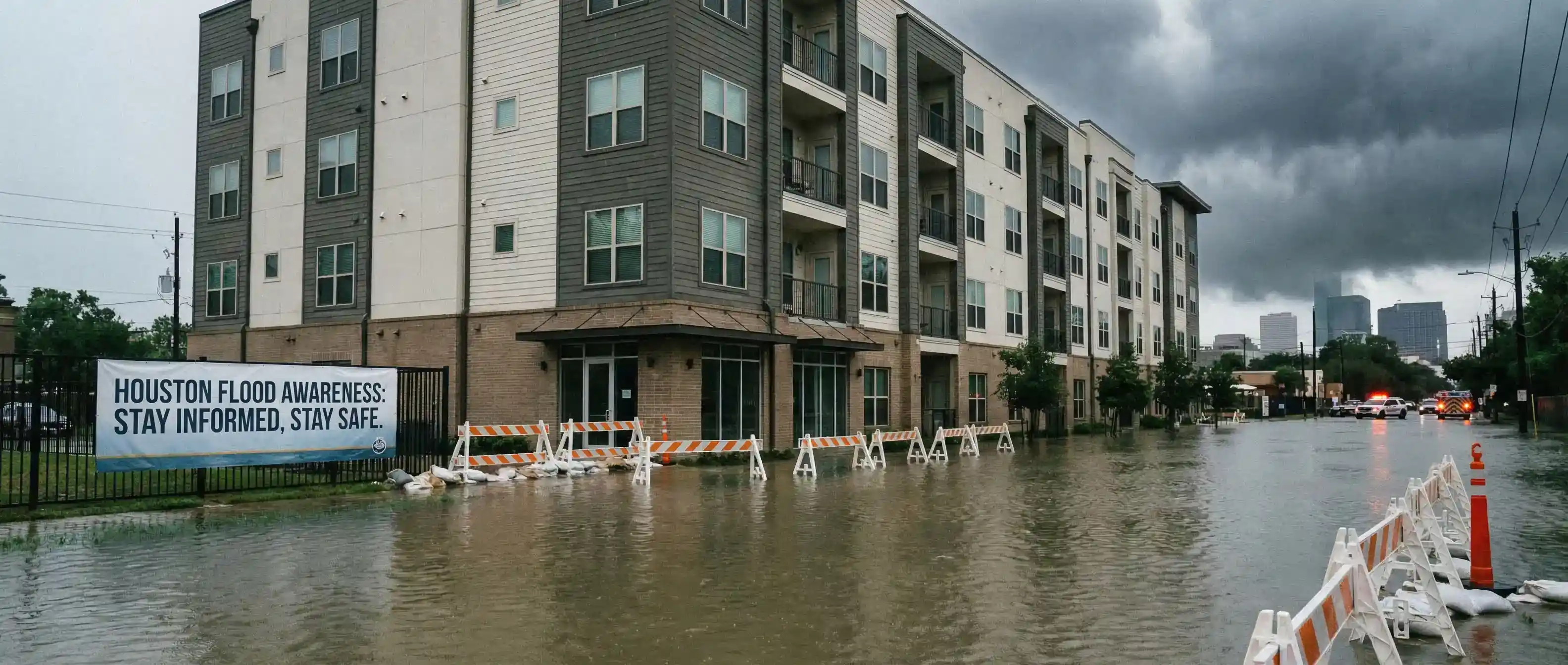 Houston flood zone map with tips for apartment renters on avoiding flood-prone areas