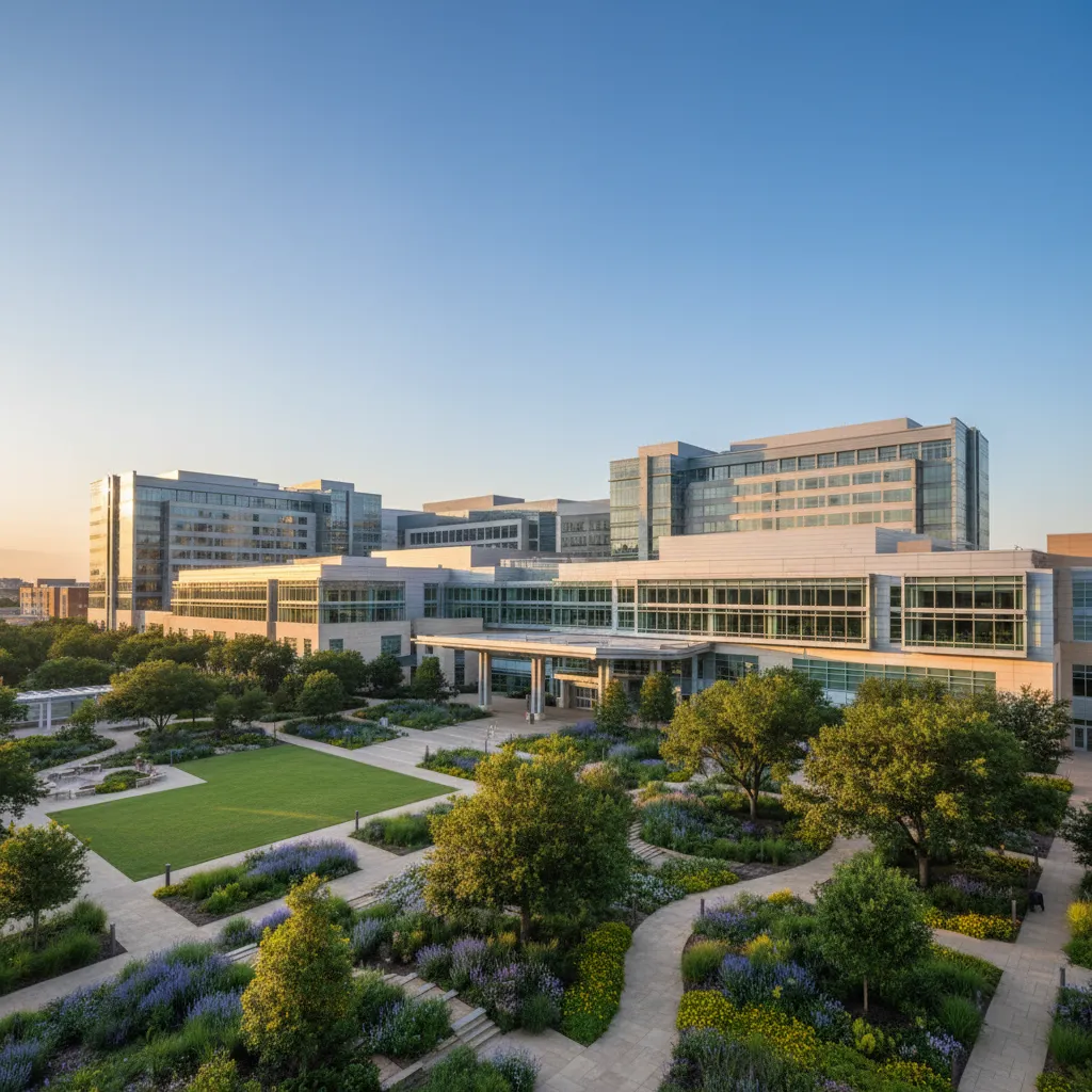 Houston Methodist Hospital in Houston — Healthcare corporate campus with modern office architecture
