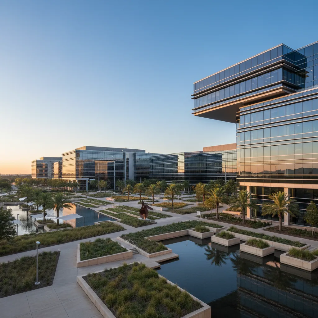 JPMorgan Chase in Houston — Finance/Banking corporate campus with modern office architecture