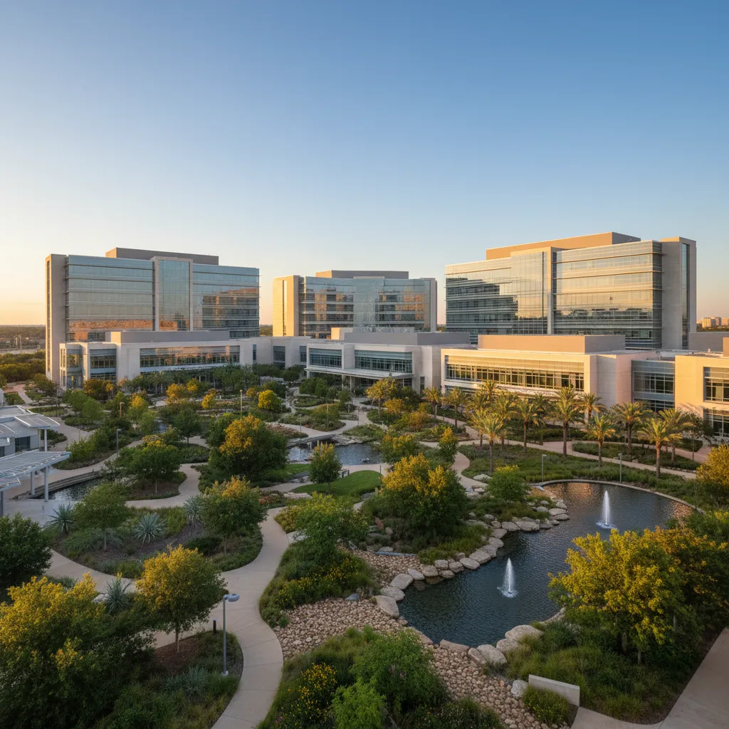 Memorial Hermann Health System in Houston — Healthcare corporate campus with modern office architecture