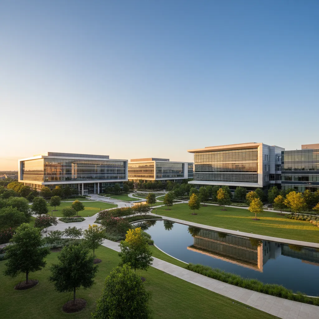 NASA Johnson Space Center in Houston — Aerospace/Government corporate campus with modern office architecture