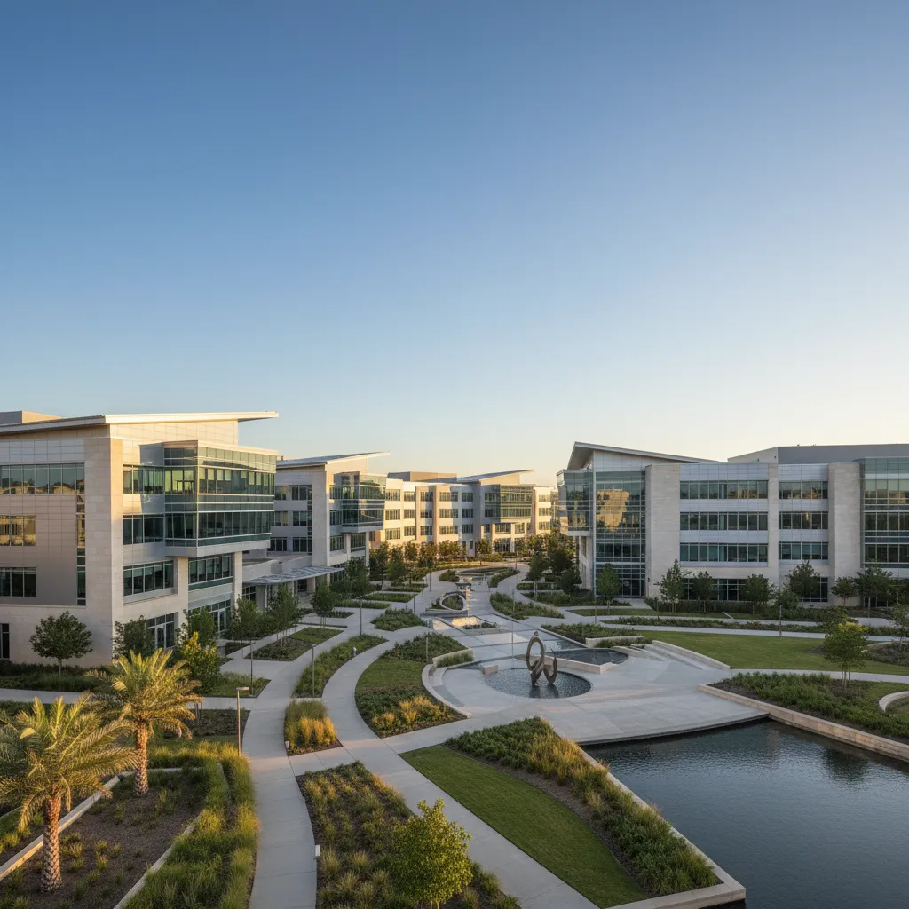 Rice University in Houston — Higher Education corporate campus with modern office architecture