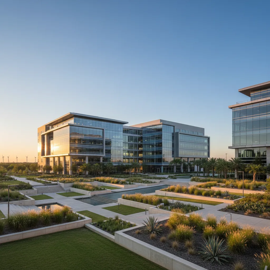 Texas Children's Hospital in Houston — Healthcare/Pediatrics corporate campus with modern office architecture