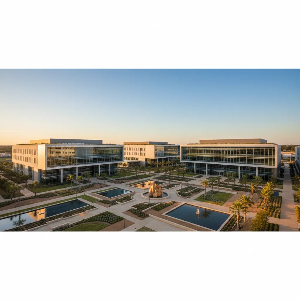United Airlines in Houston — Aviation/Transportation corporate campus with modern office architecture