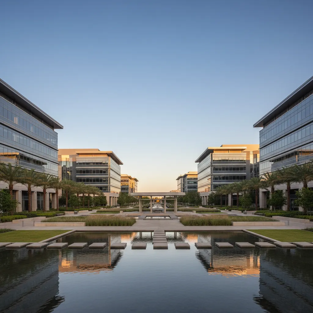 WM (Waste Management) in Houston — Environmental Services corporate campus with modern office architecture