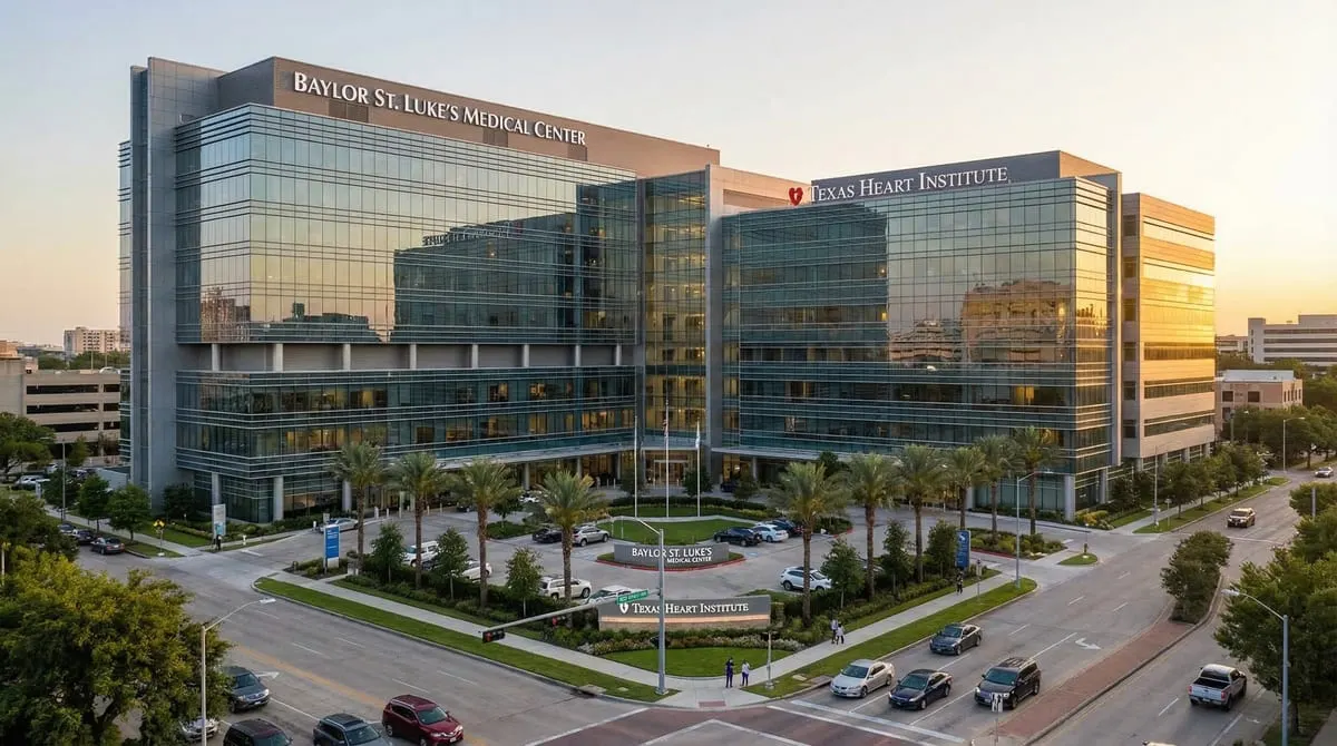 Baylor St. Luke's Medical Center and Texas Heart Institute building in the Houston Texas Medical Center
