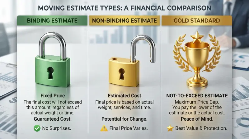 Comparison of binding vs non-binding moving estimates and your legal rights in Texas