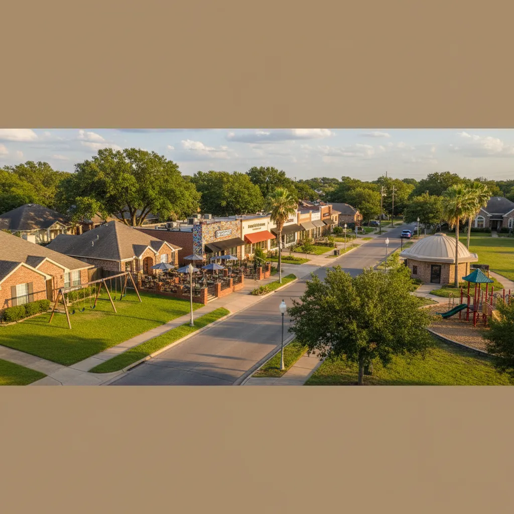 Bellaire neighborhood in Houston Texas showing local streetscape and community character