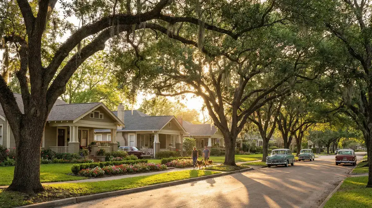 Garden Oaks / Oak Forest neighborhood in Houston Texas — residential streetscape and community