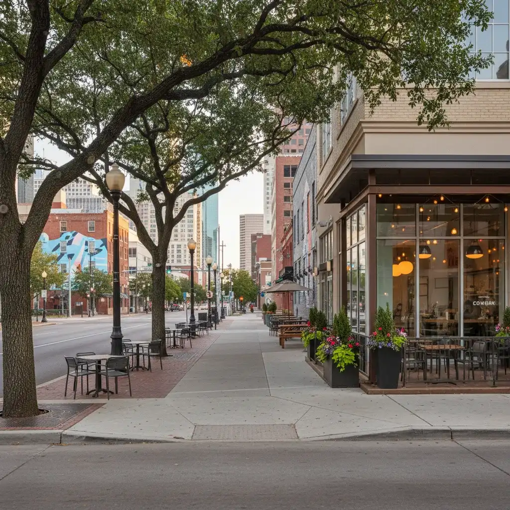 Midtown neighborhood in Houston Texas — residential streetscape and community
