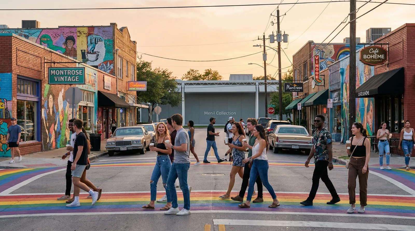 Montrose neighborhood in Houston Texas — residential streetscape and community