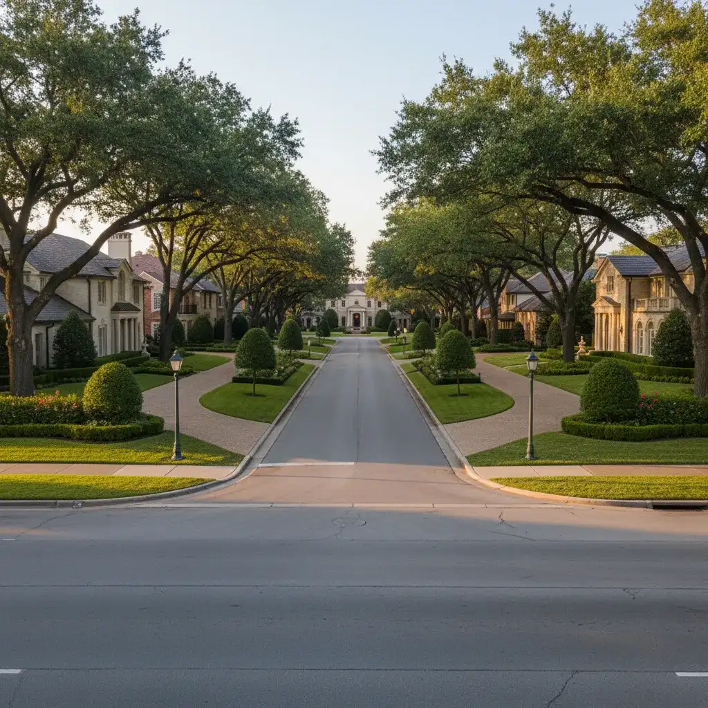 River Oaks neighborhood in Houston Texas — residential streetscape and community