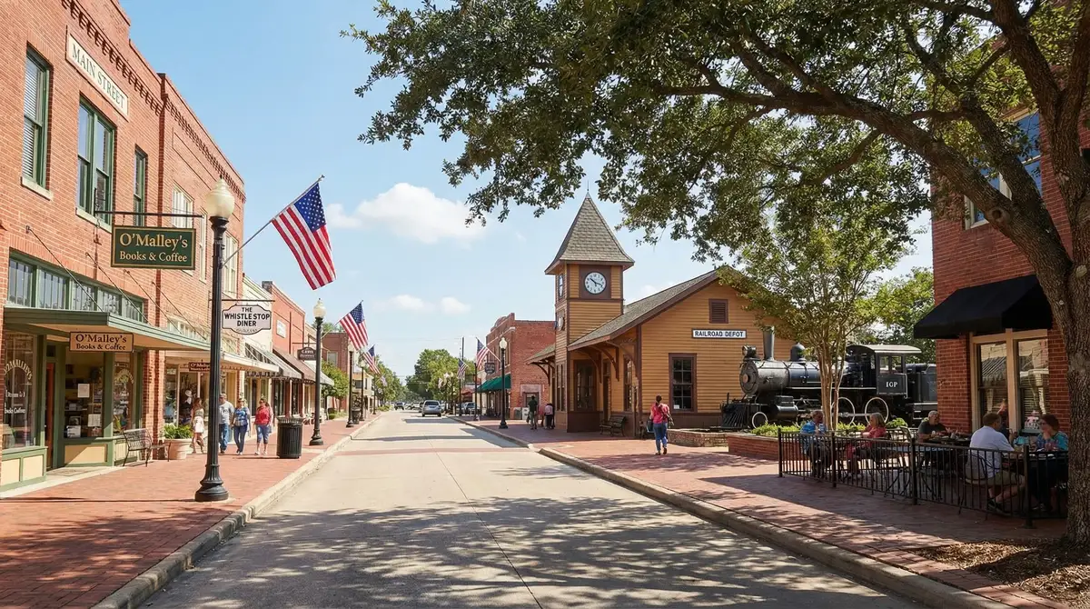 Tomball community in suburban Houston Texas — homes and neighborhood amenities