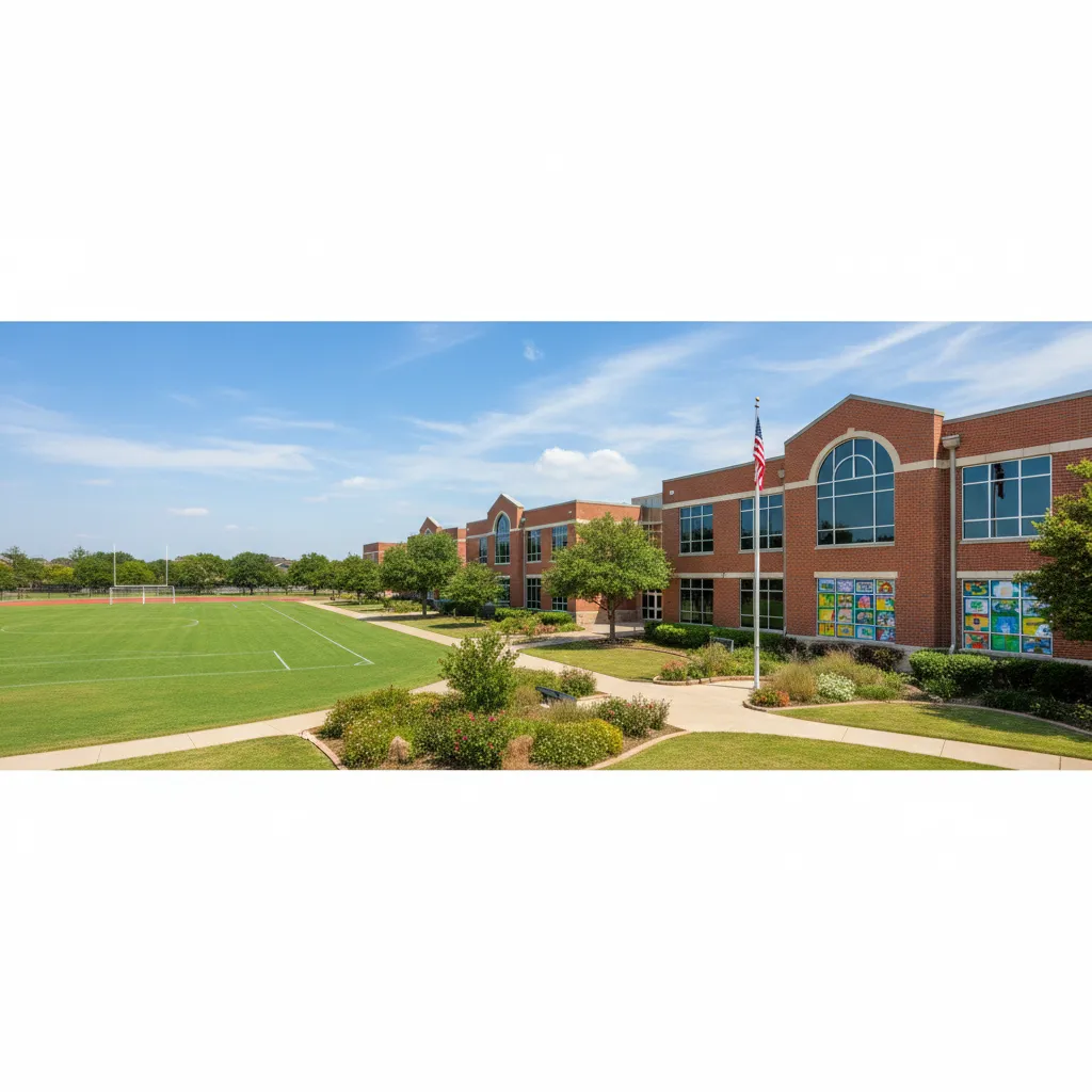 Katy Independent School District — school district campus in Houston Texas with well-maintained buildings and fields