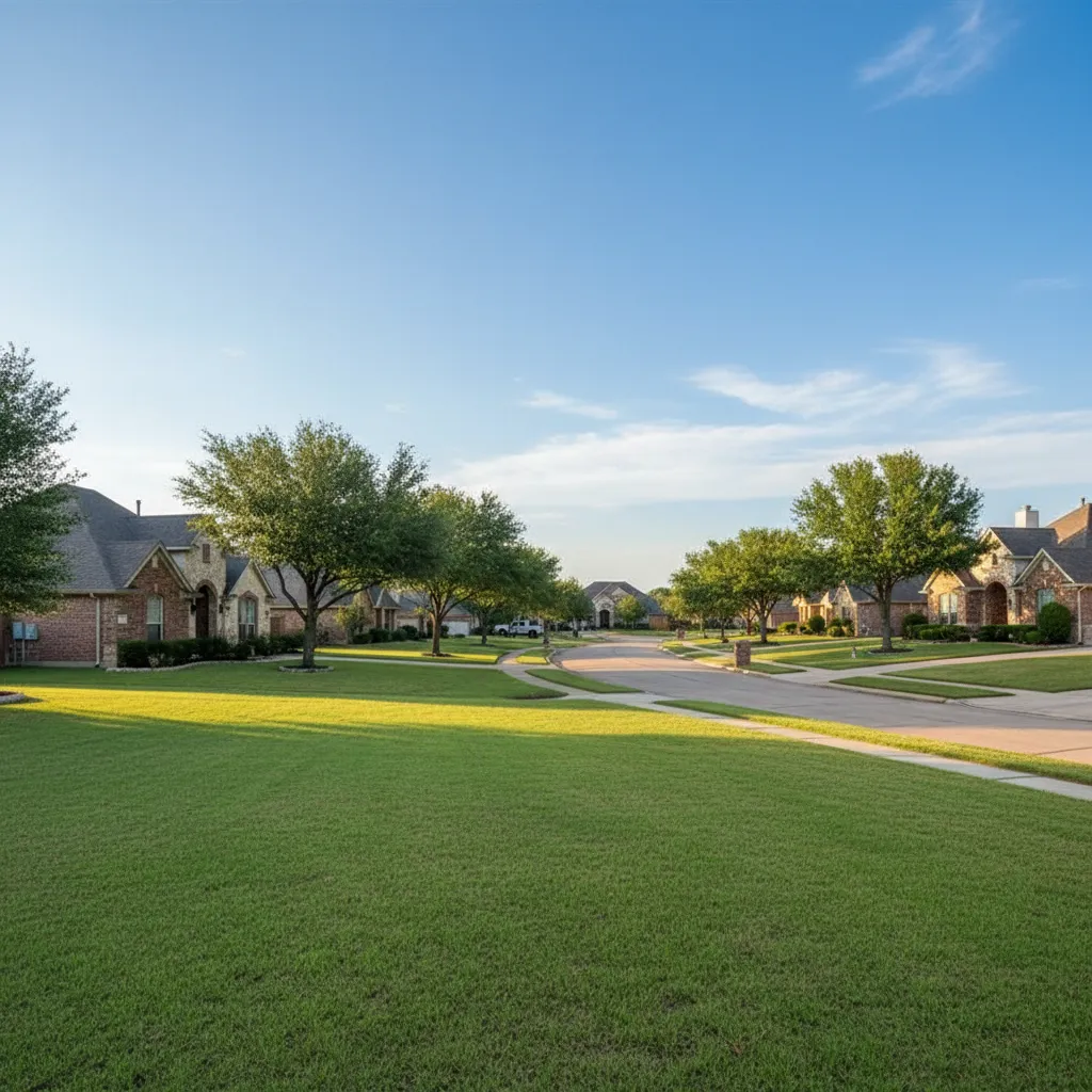League City suburb near Houston Texas with tree-lined streets and family-friendly homes