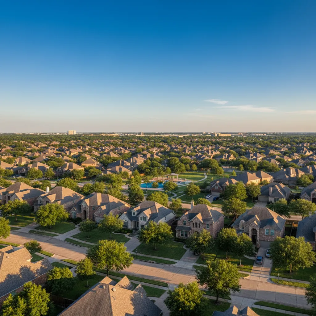 Spring / Tomball suburb near Houston Texas with tree-lined streets and family-friendly homes