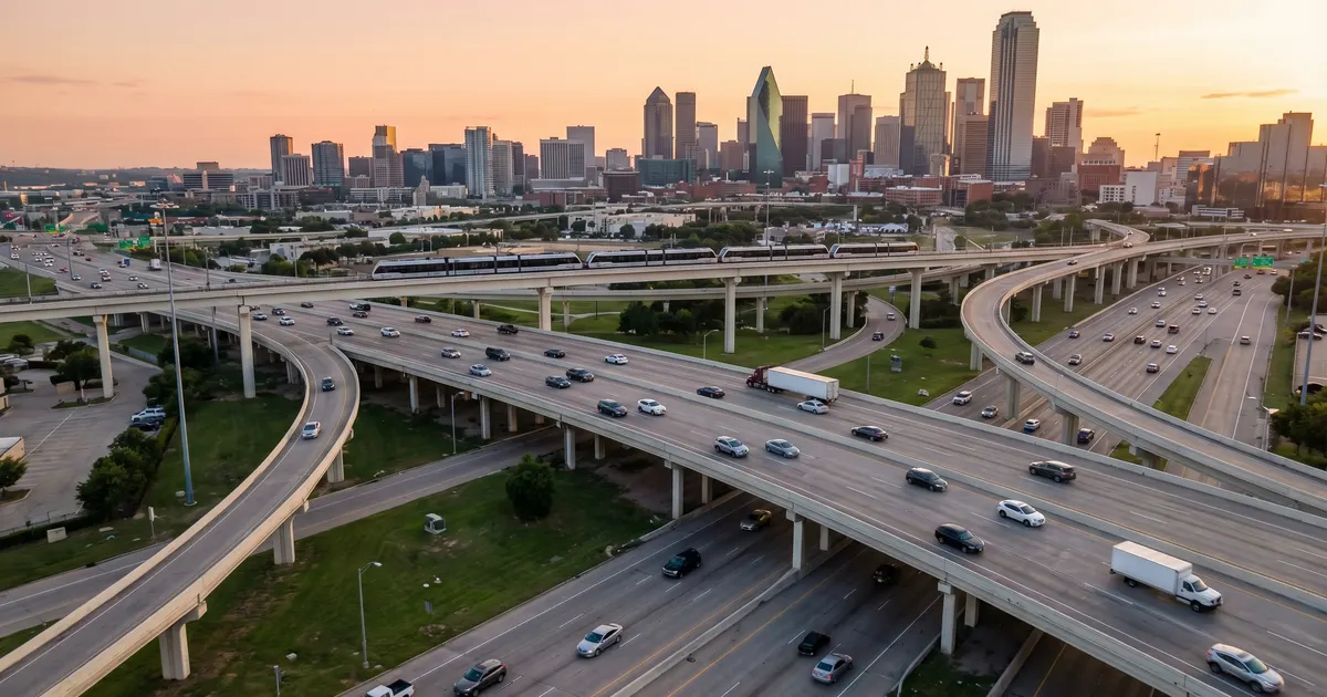 Getting Around Dallas — highway interchange and transit infrastructure for new residents